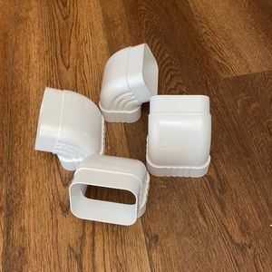 4” White Vinyl Gutter Elbow